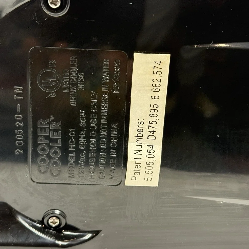 Cooper Cooler HC01 Rapid Beverage Wine Bottle Chiller On Demand Electric Tested